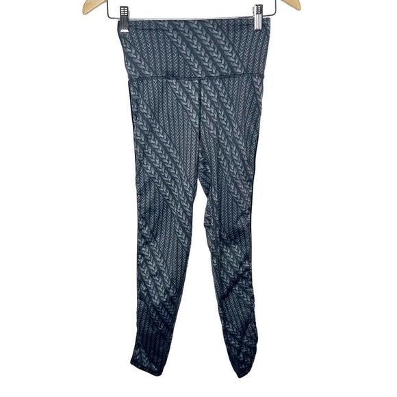 Aerie Chill Play Move Grey Chain Pattern Leggings Size Small - Picture 1 of 6